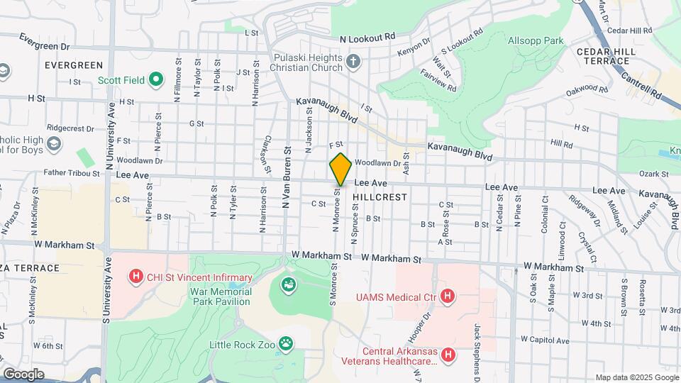 411 N Monroe St Map and Location Details