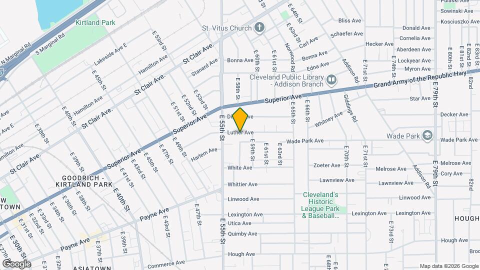 5700 Luther Ave Map and Location Details