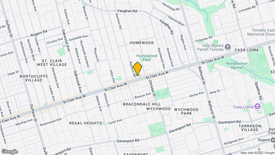 734 St Clair Ave W Map and Location Details