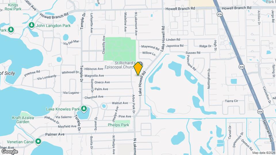 5117 Lake Howell Rd Map and Location Details