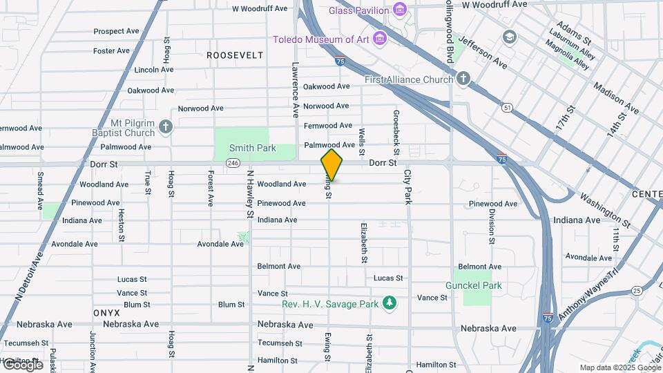 751 Woodland Ave Map and Location Details