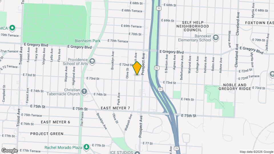 7237 Wabash Ave Map and Location Details