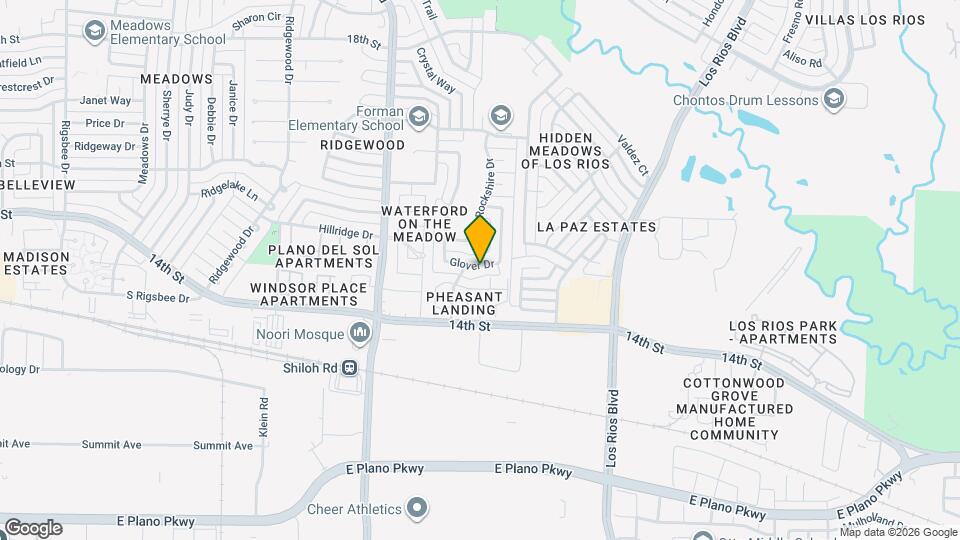 3808 Glover Dr Map and Location Details