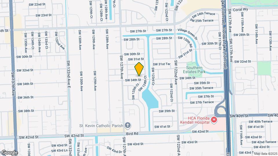 12525 SW 34th St Map and Location Details