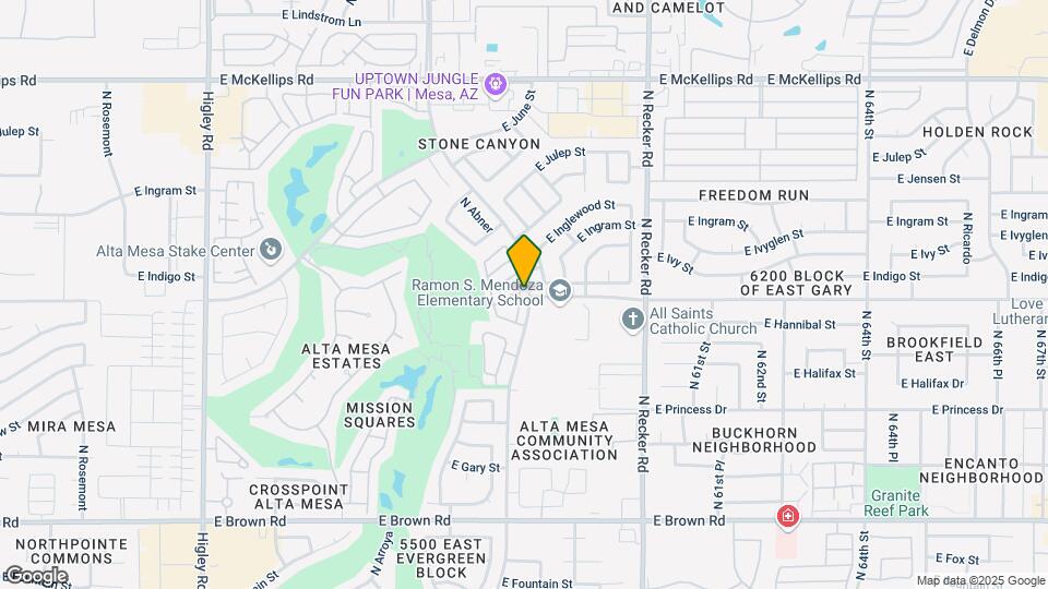 1616 N Alta Mesa Dr Map and Location Details