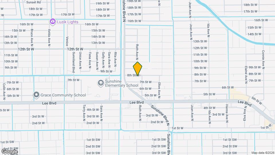 3313 8th St W Map and Location Details