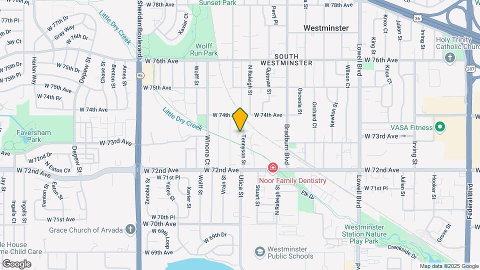 7325 Tennyson St Map and Location Details
