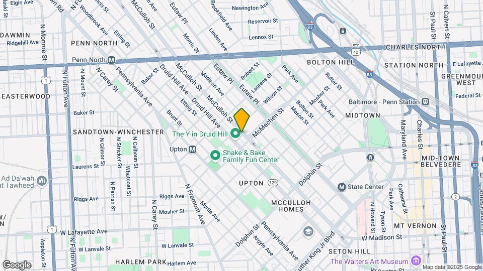 1616 McCulloh St Mapa y Detalles de la Ubicación