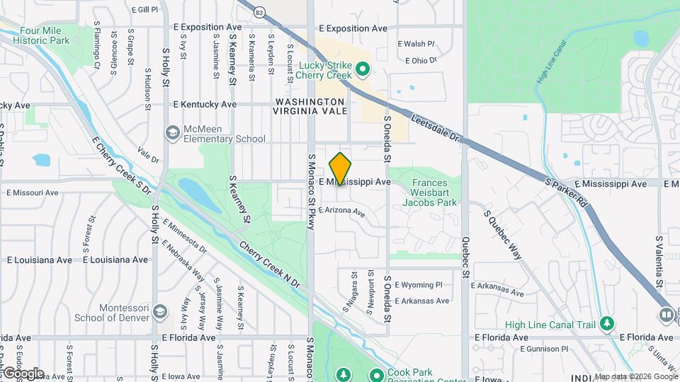 6620 E Mississippi Ave, Unit 3 Map and Location Details
