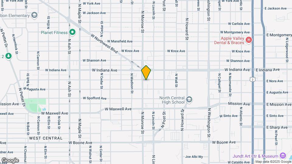 921 W Nora Ave Map and Location Details