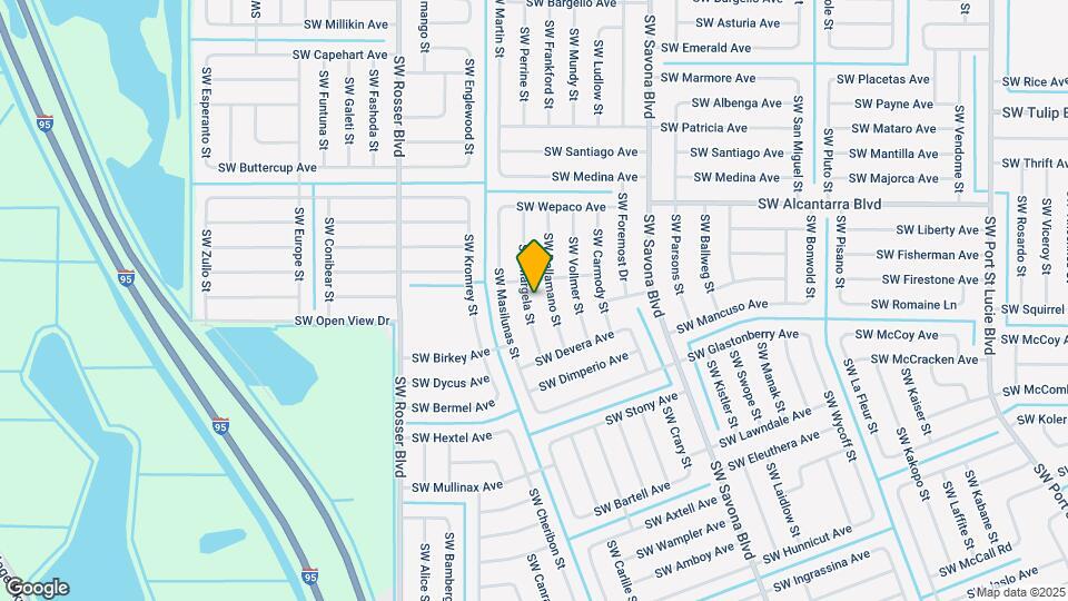 3617 SW Margela St Map and Location Details