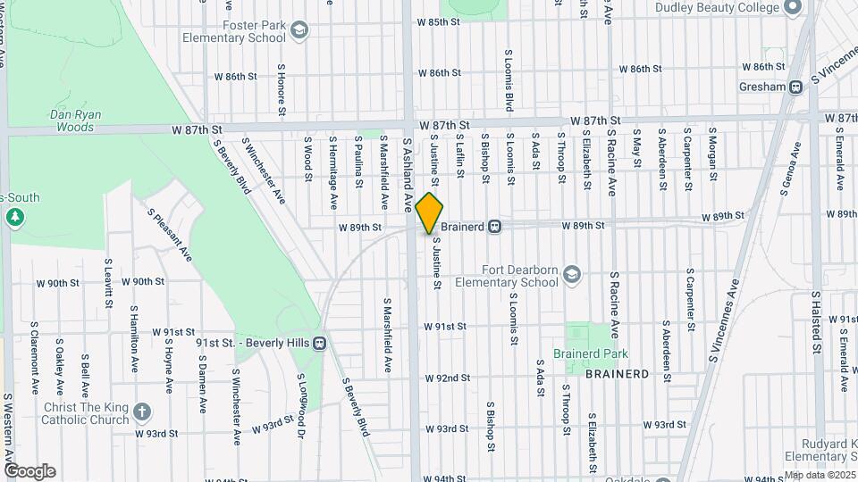 8916 S Justine St-Unit -Unit 2E Map and Location Details
