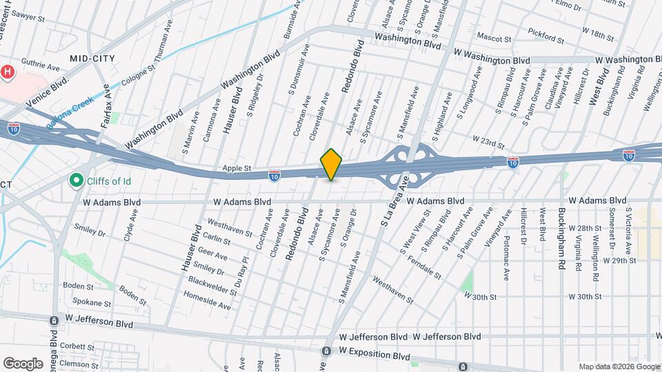 2515 Alsace Ave Mapa y Detalles de la Ubicación
