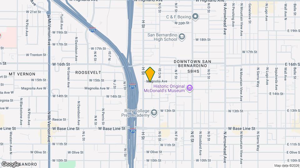 1478 N Crescent Ave Map and Location Details