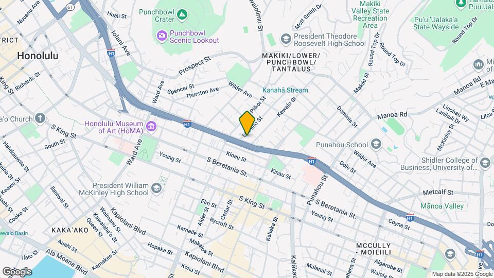 1248 Lunalilo St Map and Location Details