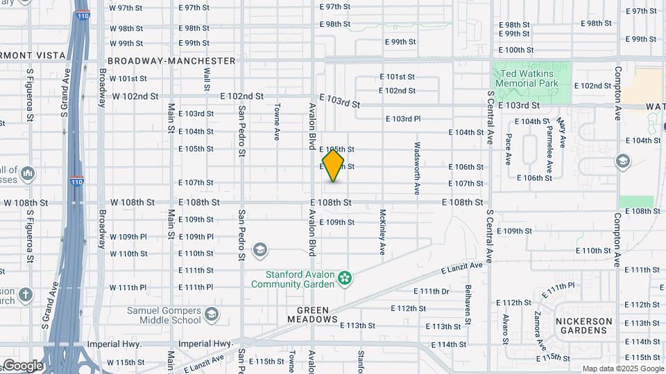 632 E 107th St Map and Location Details