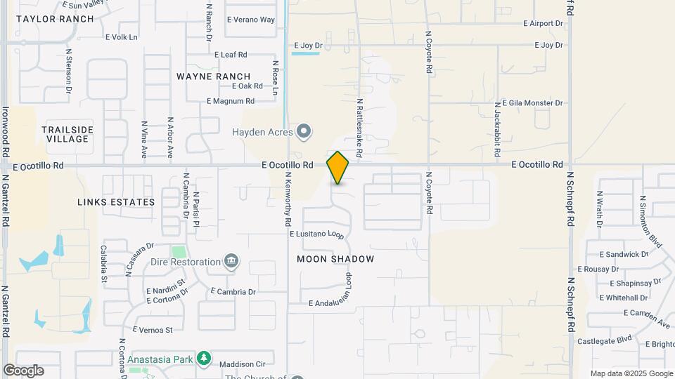 2114 E Caspian Way Mapa y Detalles de la Ubicación