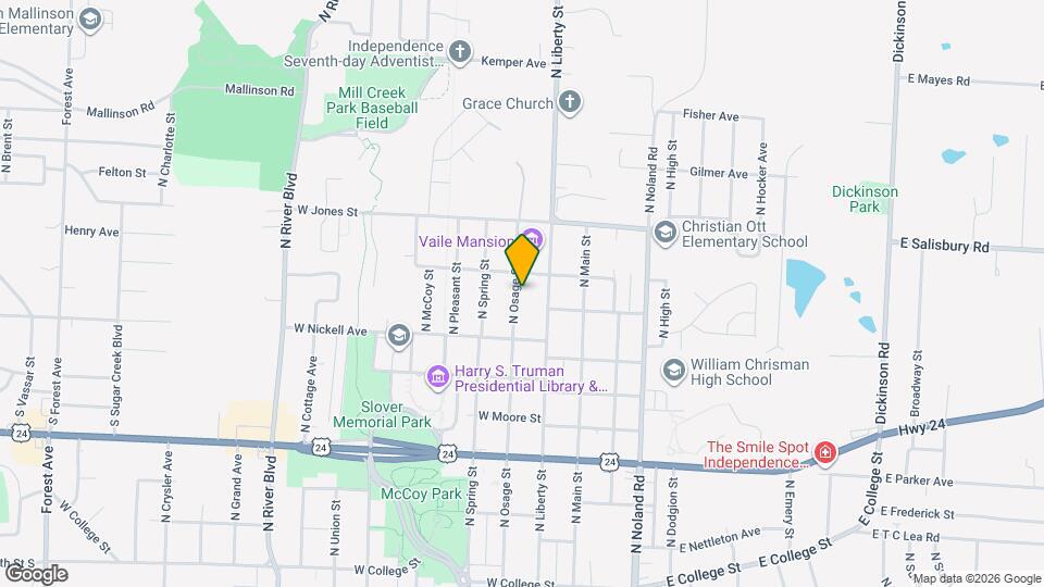 1335 N Osage St Map and Location Details