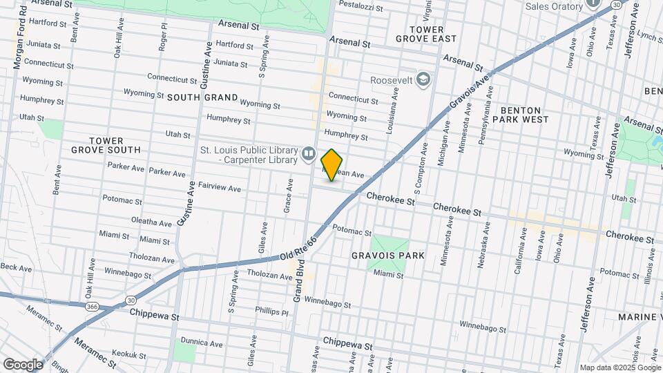 3517 Cherokee St Map and Location Details