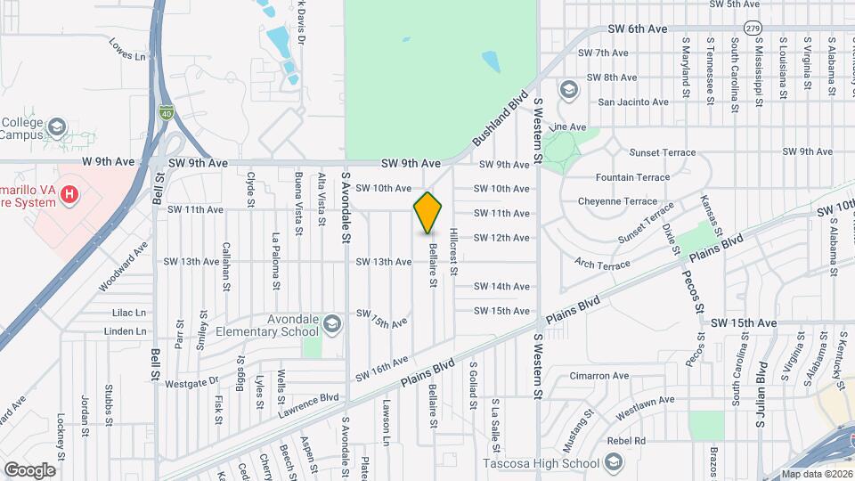 1118 Bellaire St Mapa y Detalles de la Ubicación