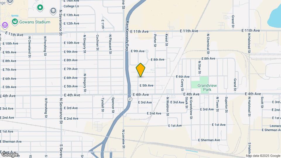 1503 E 6th Ave Map and Location Details