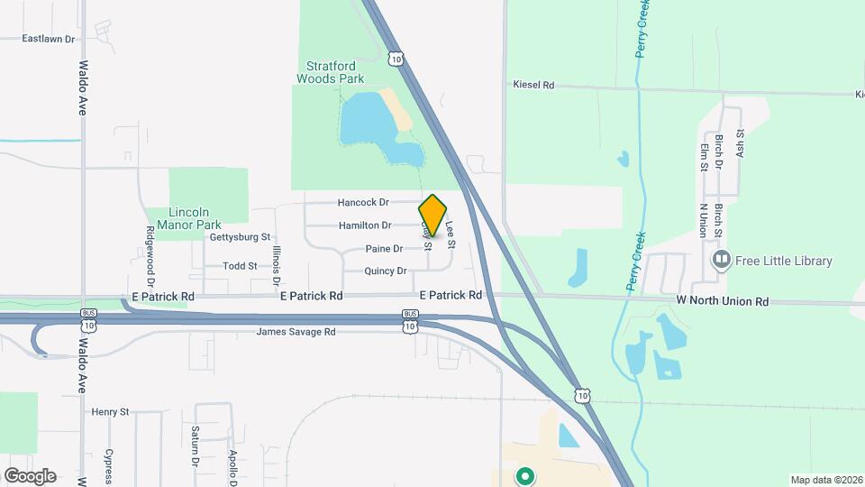 1502 Clay St Map and Location Details