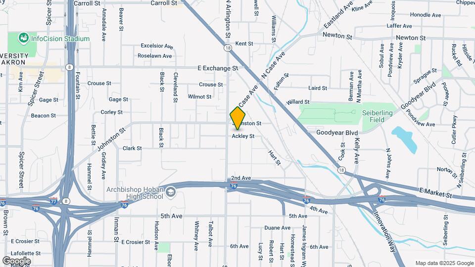 1113 Ackley St Map and Location Details