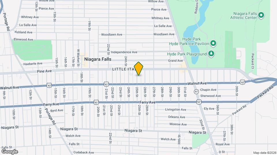 627 25th St Map and Location Details