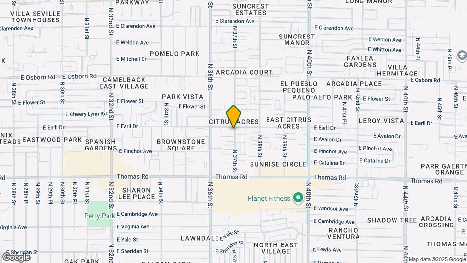 3645 E Earll Dr Map and Location Details