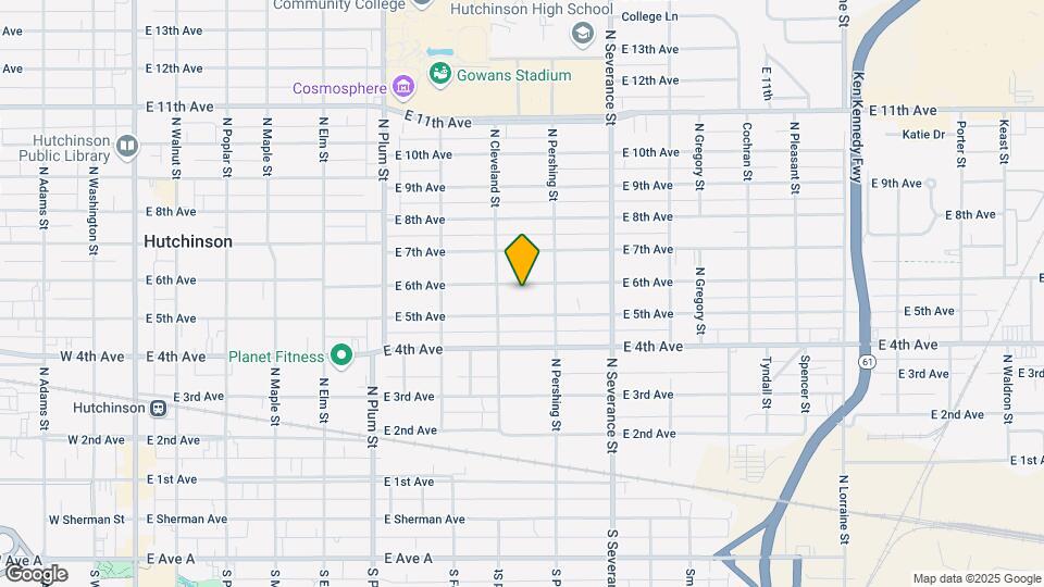 713 E 6th Ave Map and Location Details