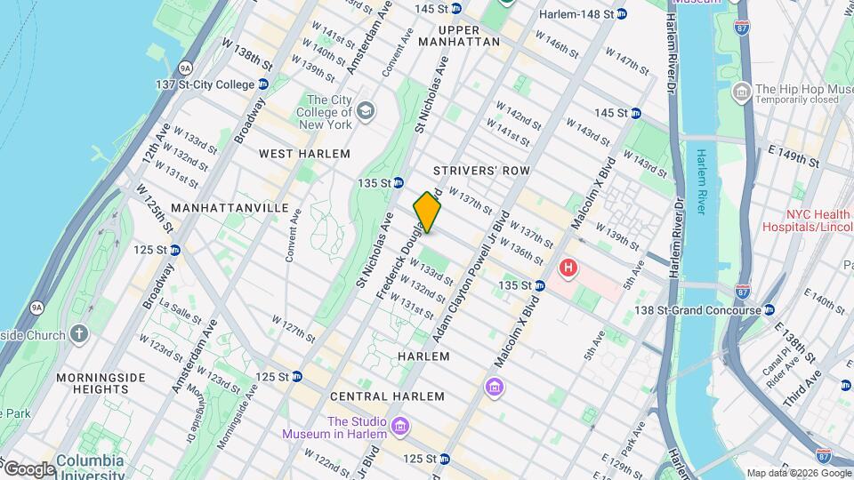 West 134th Street, Unit 4PH Mapa y Detalles de la Ubicación