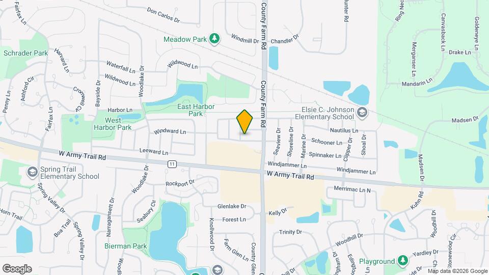 1874 Windward Ln Map and Location Details