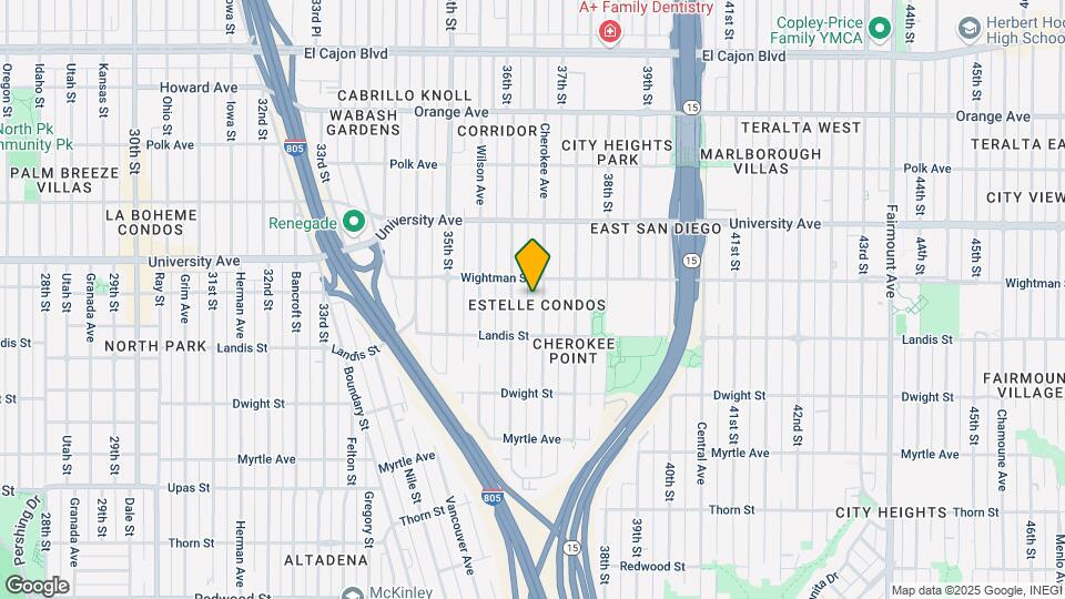3768 Cherokee Ave Map and Location Details