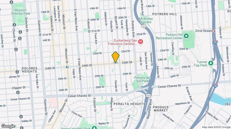 2893-2899 24th St Map and Location Details
