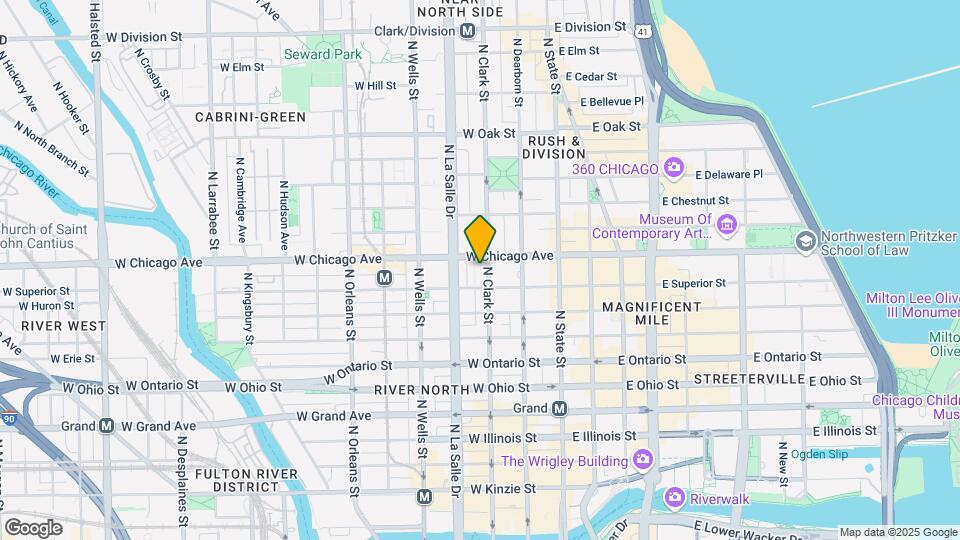 744 N Clark St, Unit 704 Map and Location Details