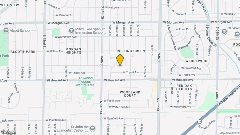 8041 W Crawford Ave Map and Location Details