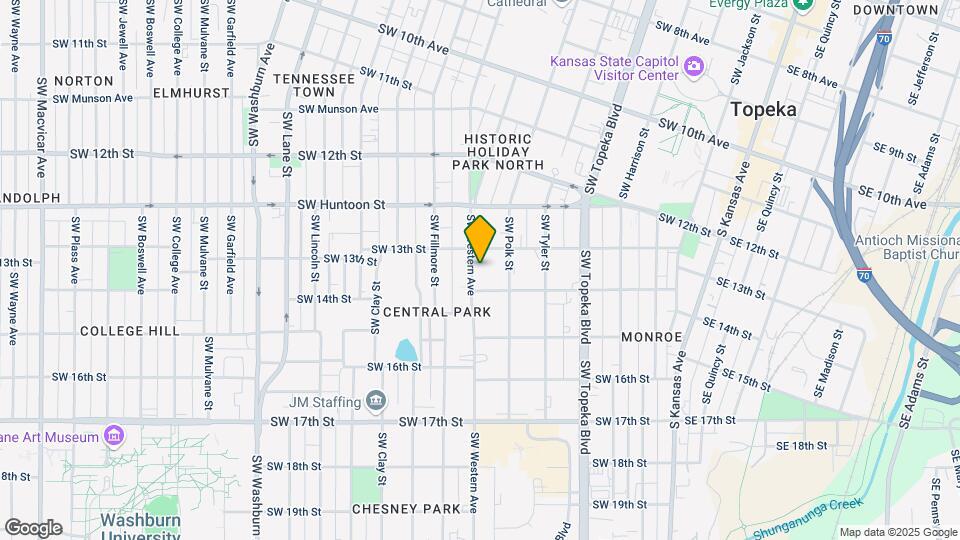 1316 SW Western Ave Map and Location Details