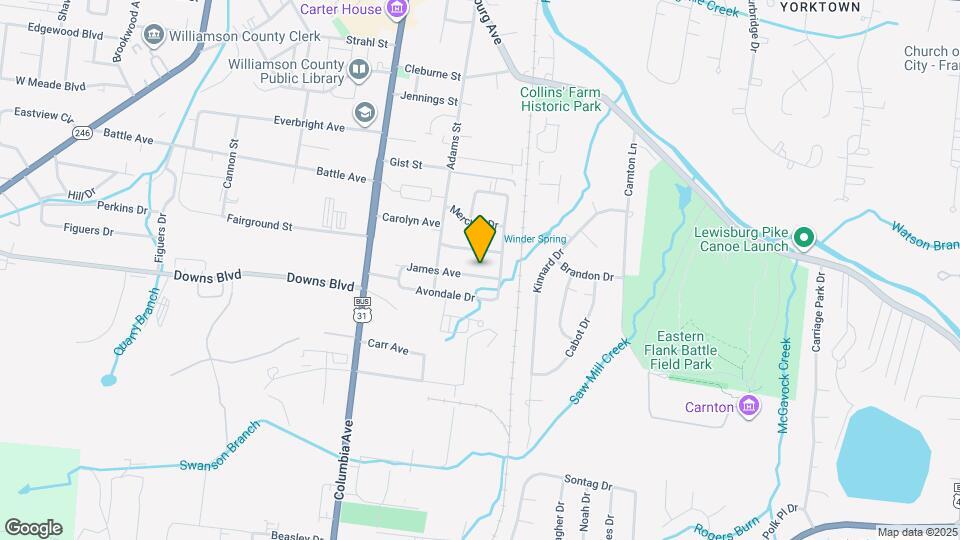 313 James Ave Map and Location Details