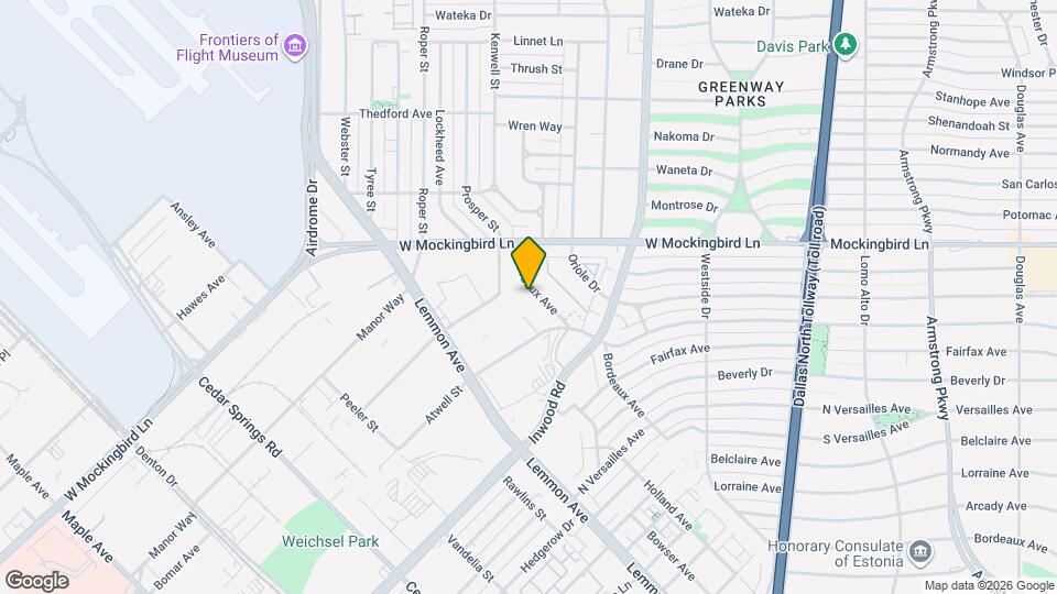 6345 Bordeaux Ave Map and Location Details