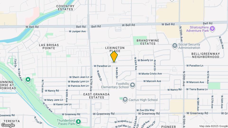 6502 W Paradise Ln Map and Location Details