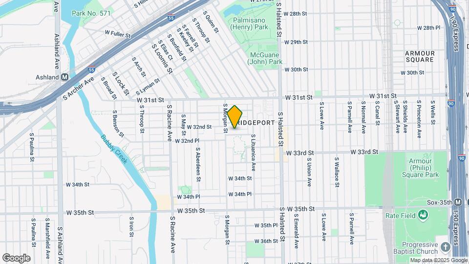 940 W 32nd Pl Map and Location Details