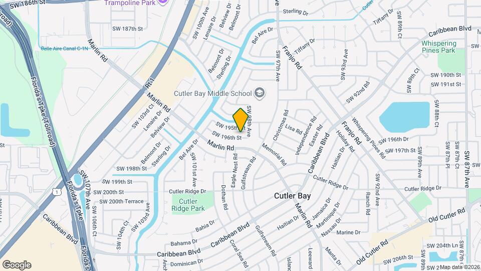 9825 SW 196th St Map and Location Details