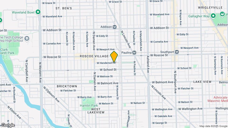 1821 W Henderson St, Unit 2 Map and Location Details