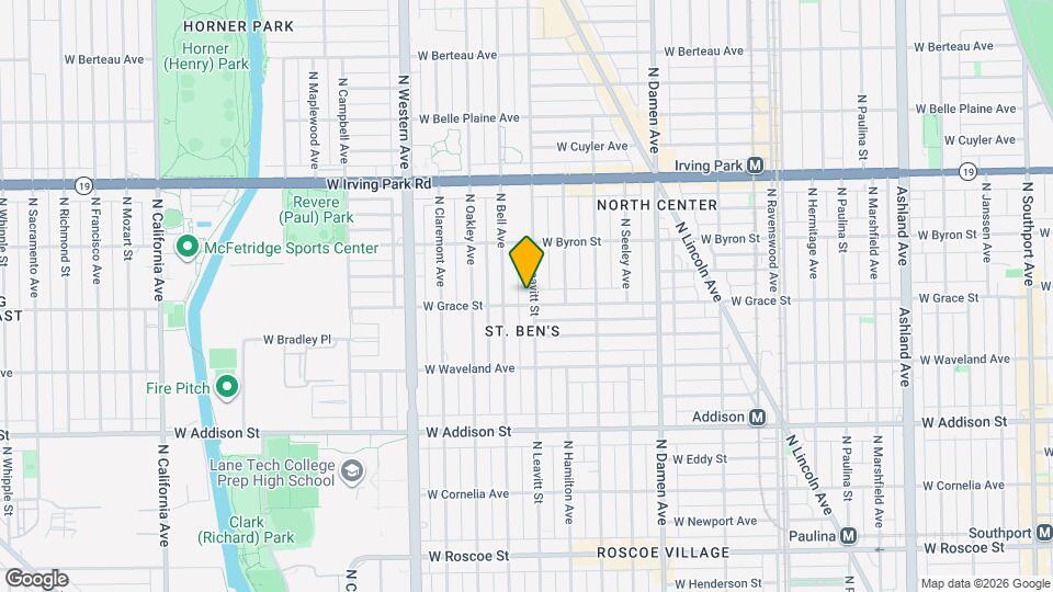 3806 N Leavitt St Map and Location Details