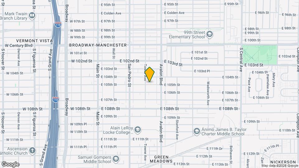 417 E 105th St Map and Location Details