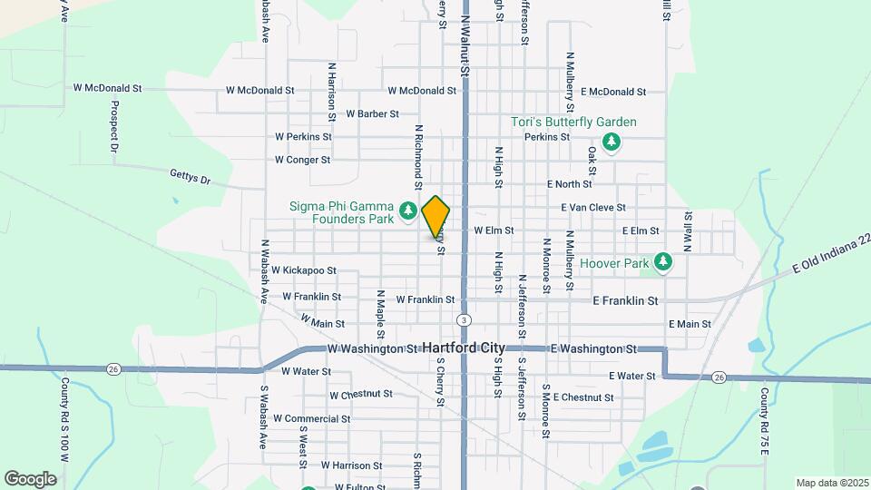 511 N Cherry St Map and Location Details