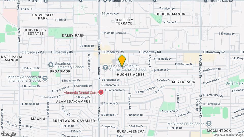 1103 E Palmcroft Dr Map and Location Details