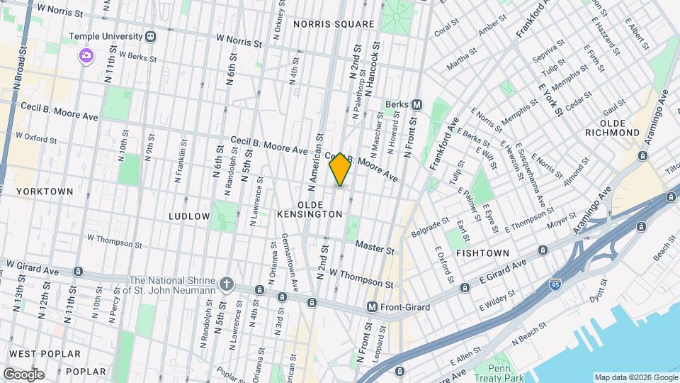 1533 N 2nd St Map and Location Details