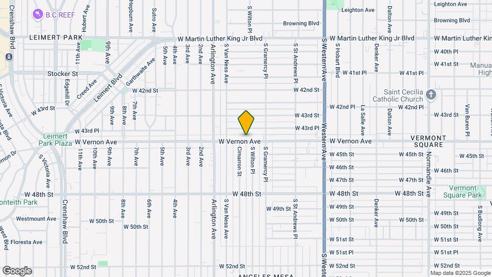 1945-1947 1/2 W Vernon Ave Mapa y Detalles de la Ubicación