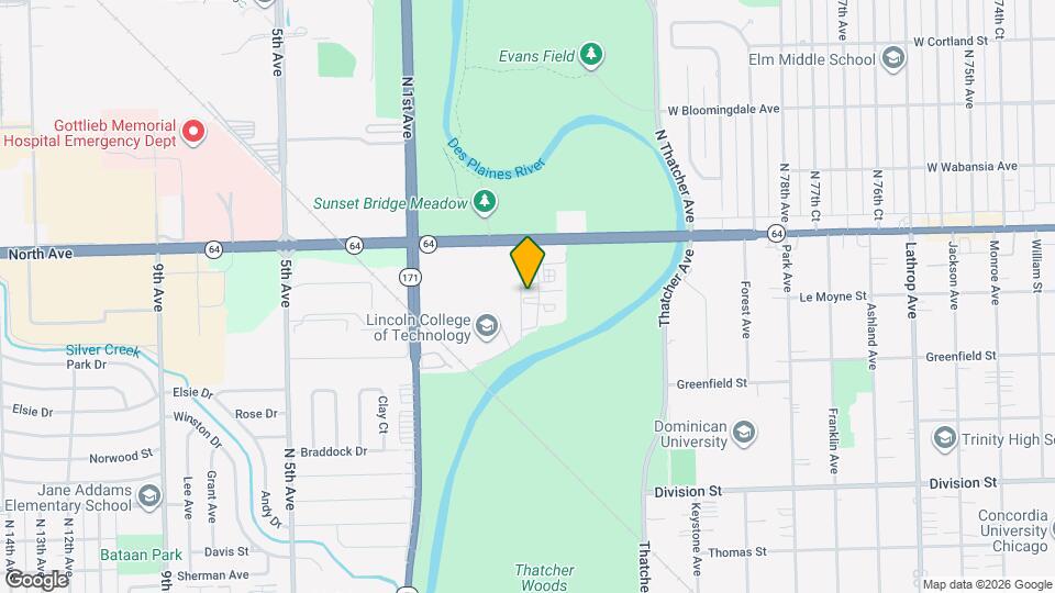 1650 Riverwoods Dr Map and Location Details